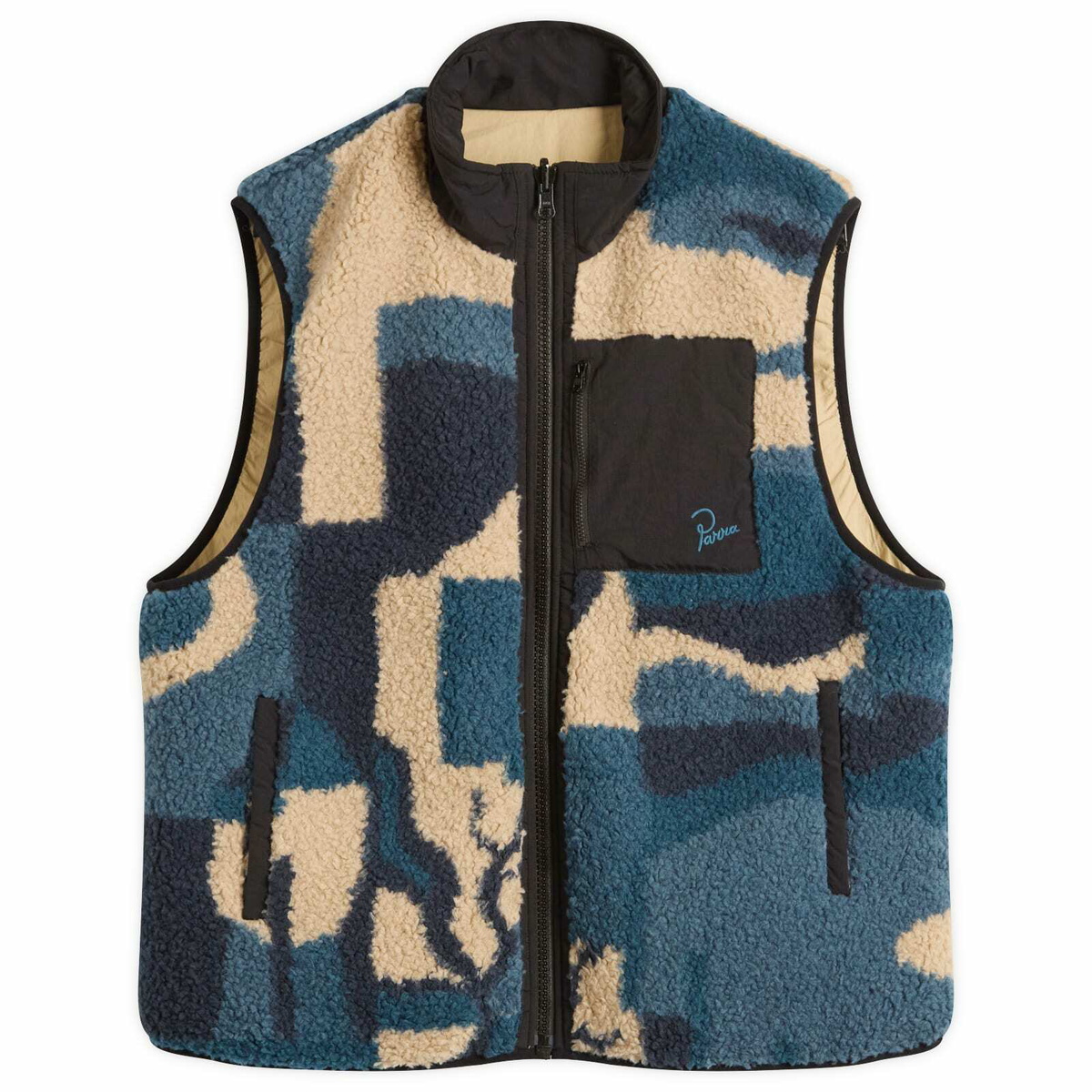 By Parra Men's Infinite Bird Reversible Vest in Navy Blue