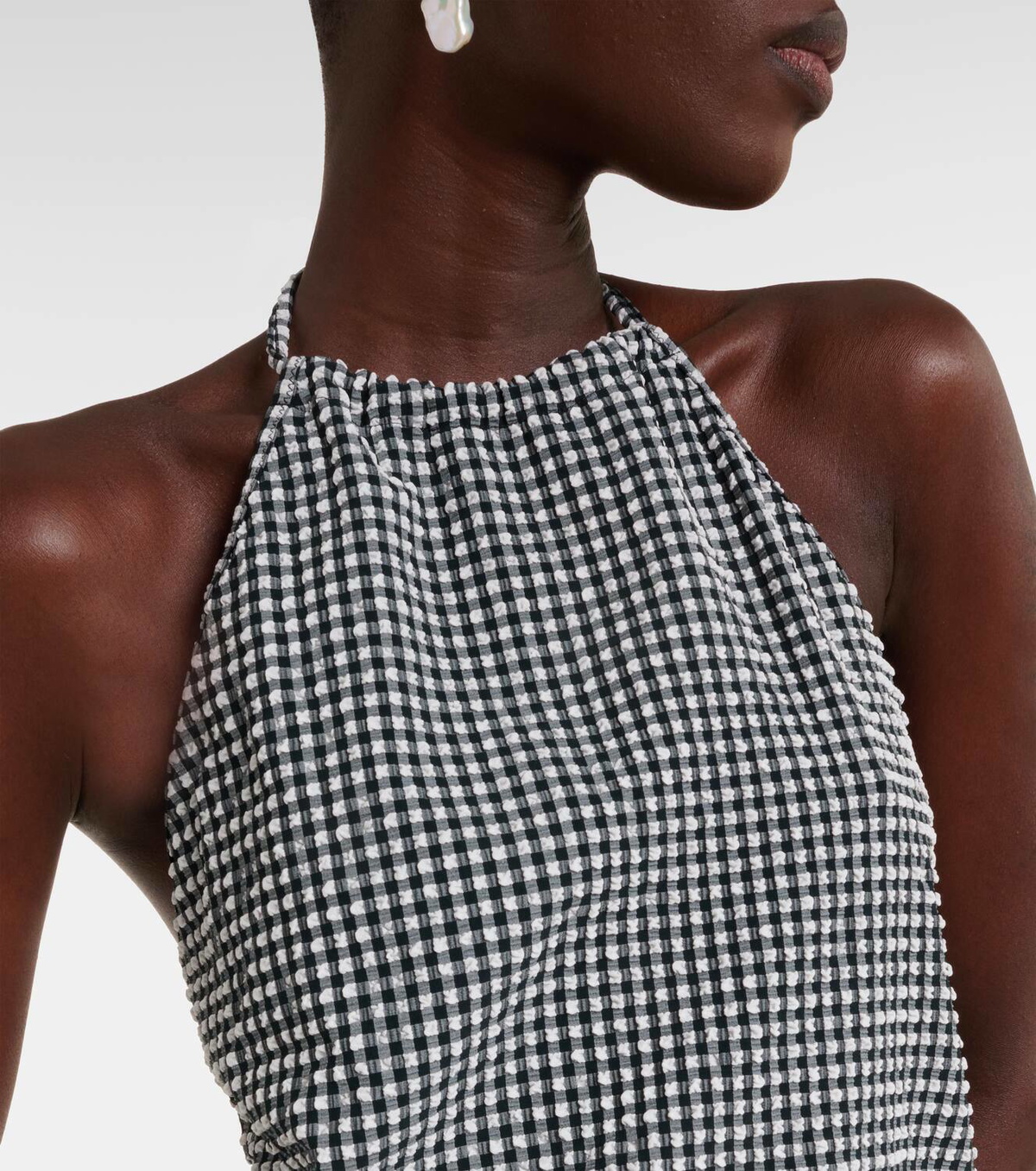 Hunza G Gingham seersucker minidress