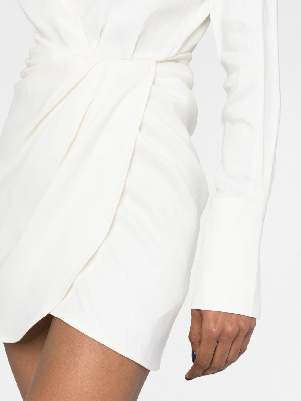 GAUGE81 White Puno Wrap Mini Dress
