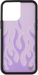 Wildflower Purple Lavender Flames iPhone 13 Pro Max Case