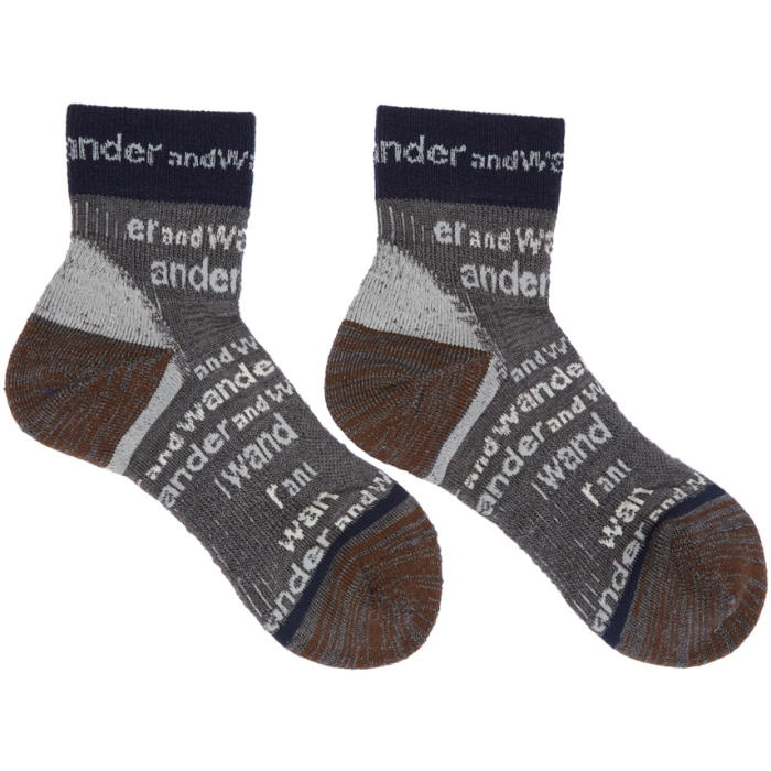 Photo: and Wander Grey Logo Socks