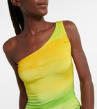Louisa Ballou - Plunge one-shoulder minidress