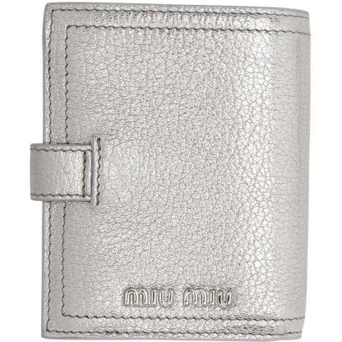 Miu Miu Silver Crystal Wallet Miu Miu