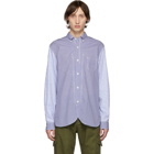 Junya Watanabe Blue Check Panelled Shirt