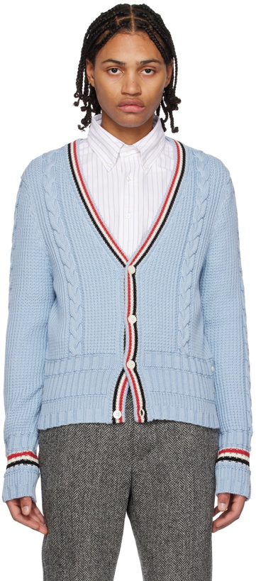 Photo: Thom Browne Blue Classic Cardigan