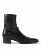 SAINT LAURENT - Vlad Buckled Leather Boots - Black