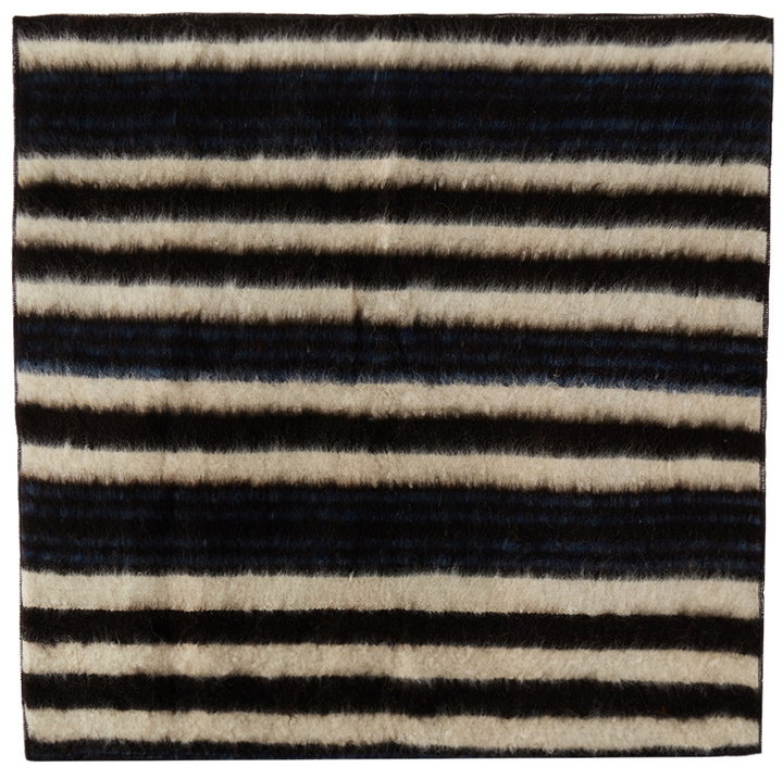 Photo: Luna Del Pinal Off-White & Black Momostenango Floor Cushion Cover