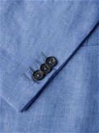 Incotex - Slim-Fit Unstructured Linen Blazer - Blue