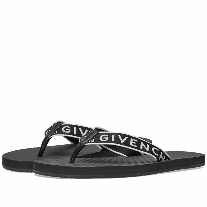Photo: Givenchy Logo Flip Flops Black