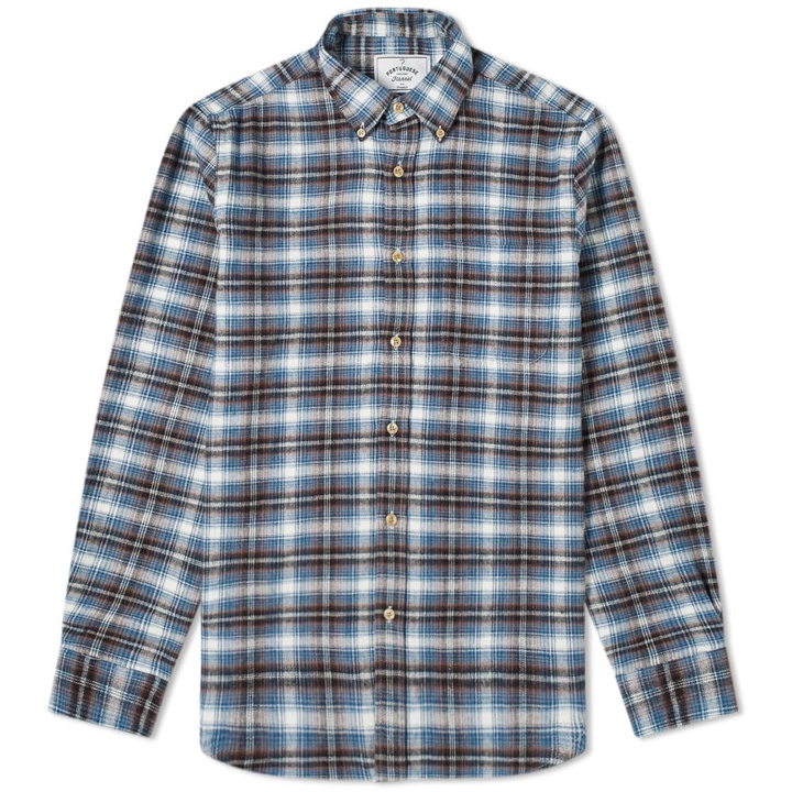 Photo: Portuguese Flannel Box Button Down Check Shirt