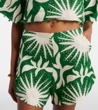 Cala de la Cruz Bahamas printed linen shorts