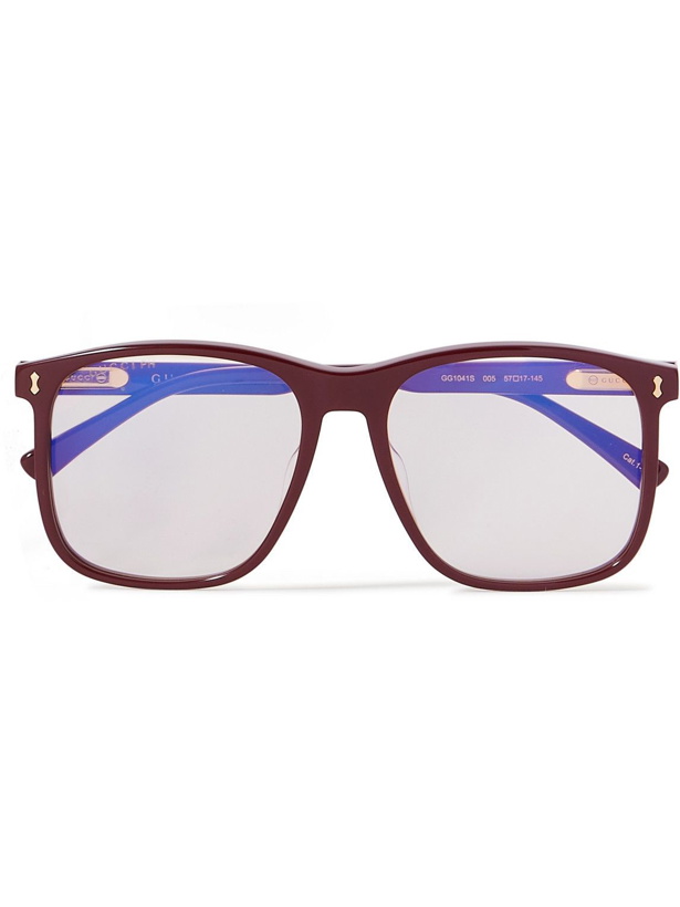 Photo: Gucci Eyewear - D-Frame Acetate Blue Light-Blocking Sunglasses