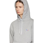 Maison Kitsune Grey Tricolor Fox Patch Hoodie