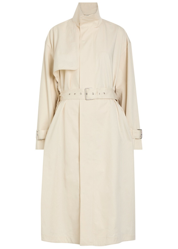 Photo: Frame The Field Belted Cotton Trench Coat Off White