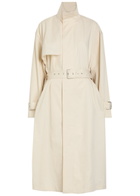 Frame The Field Belted Cotton Trench Coat Off White