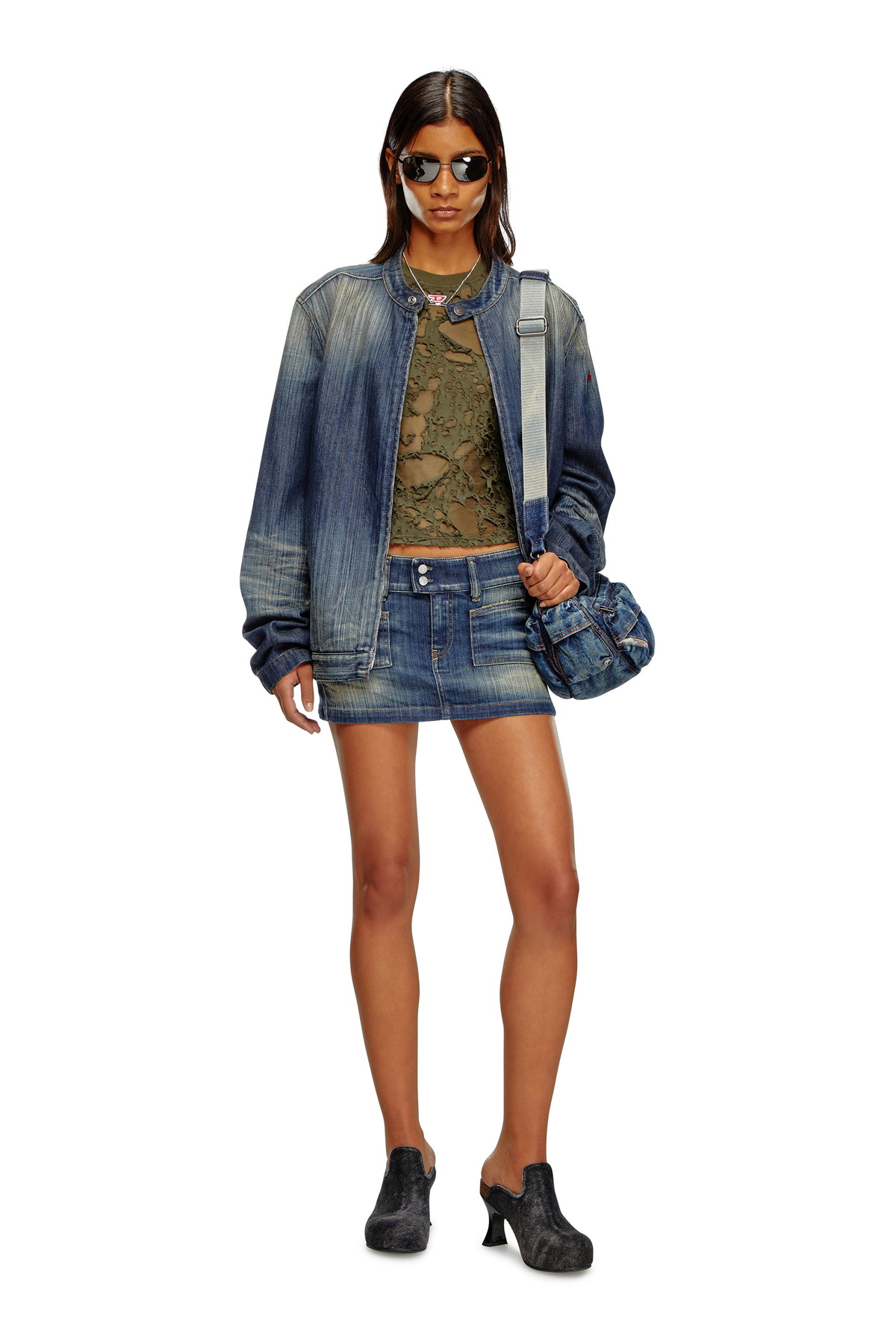 Diesel Mini skirt in denim - Skirts Womens in Blue Diesel