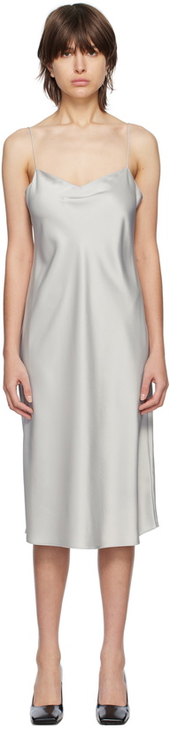 THEORY Cotton Blend Poplin Midi Shirt Dress Theory