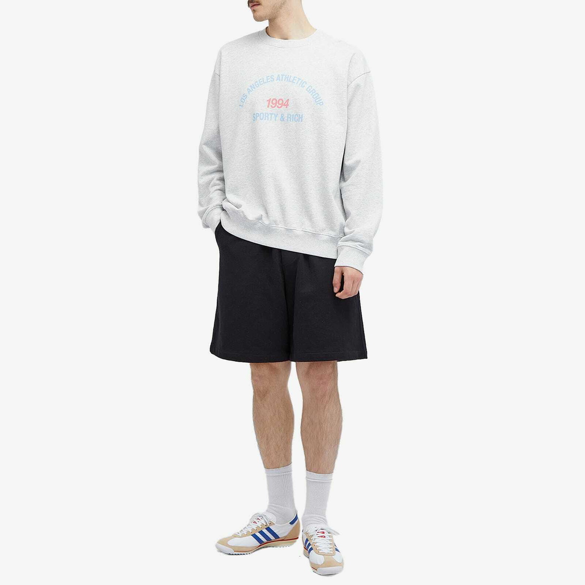 Sporty & Rich Men's LA Athletic Group Sweatshirt in Heather Sporty & Rich Men's LA Athletic Group Sweatshirt in Heather