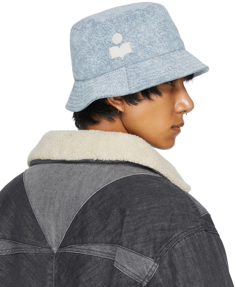 Isabel Marant Blue Denim Haleyh Bucket Hat Isabel Marant