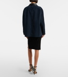 Stouls Gin suede midi skirt