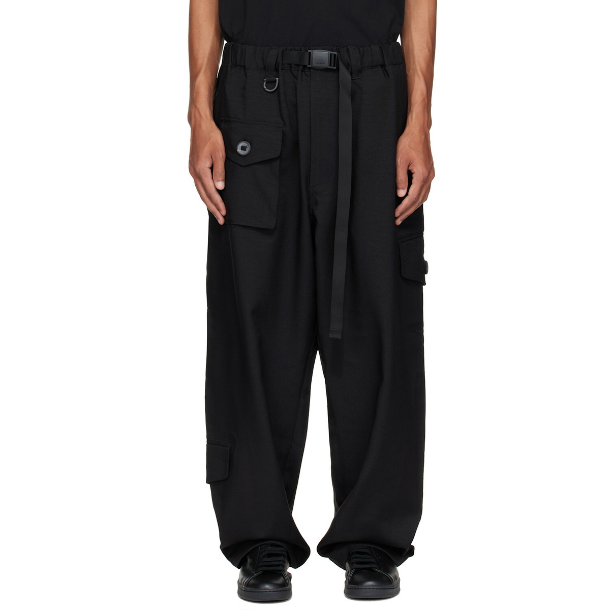 Y-3 Black Sport Uniform Tapered Cargo Pants
