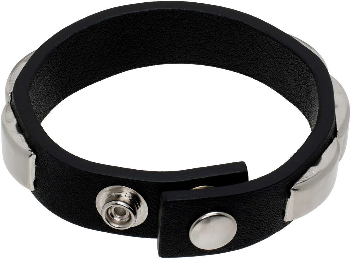UNDERCOVER Silver Stud Leather Bracelet Undercover