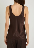 Anine Bing Lea Silk Tank top Dark Brown