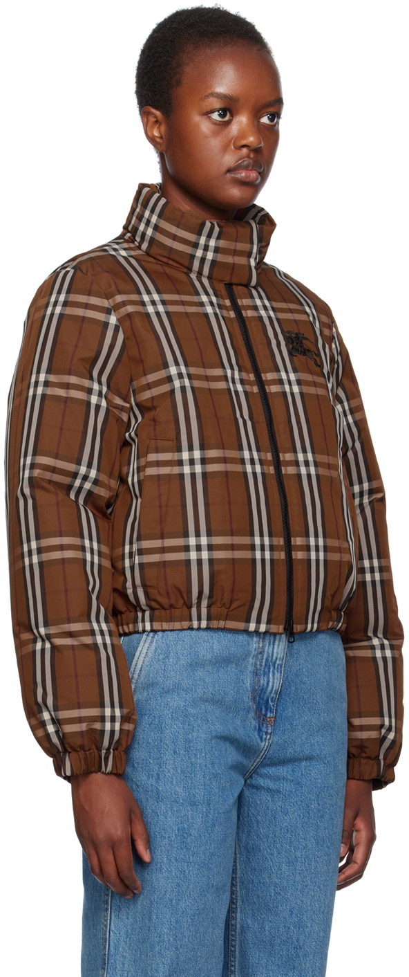 Burberry Brown Check Down Jacket Burberry