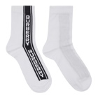 Burberry White Intarsia Logo Stripe Socks