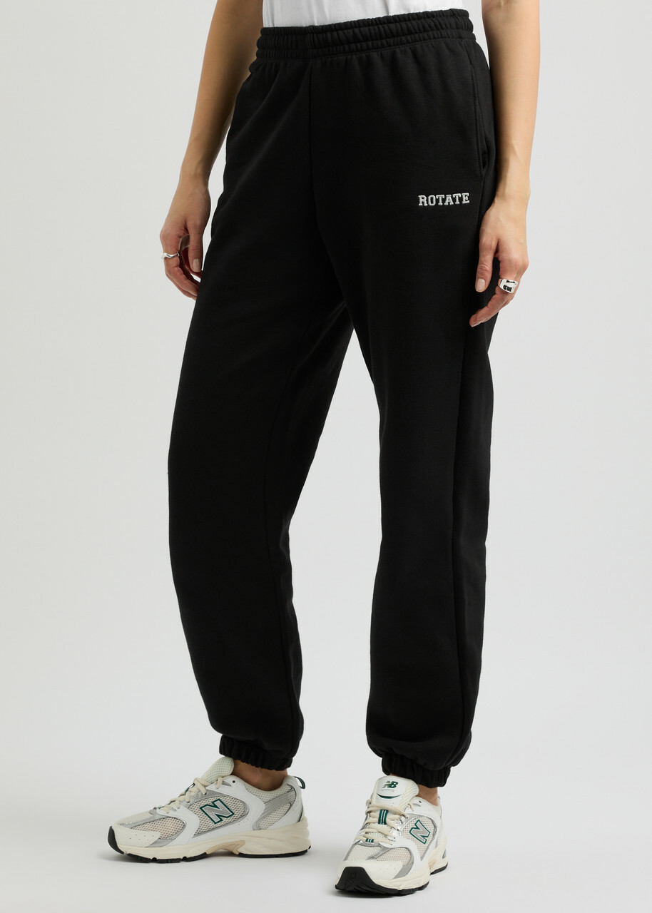 Rotate Sunday Logo Cotton Sweatpants Black