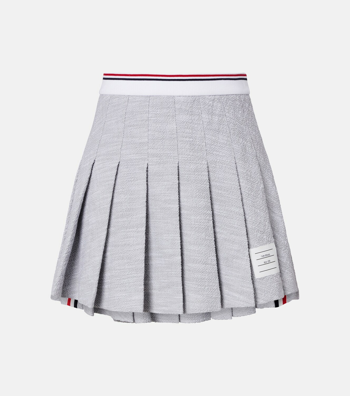 Thom Browne Pleated cotton-blend tweed miniskirt