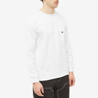 Pilgrim Surf + Supply Men's Team Pocket Long Sleeve T-Shirt in White/Black