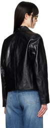 OUR LEGACY Black Mini Leather Jacket
