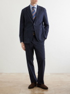 Sunspel - Straight-Leg Cotton-Poplin Suit Trousers - Blue