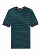 Paul Smith - Striped Cotton and Modal-Blend Piqué Henley T-Shirt - Green