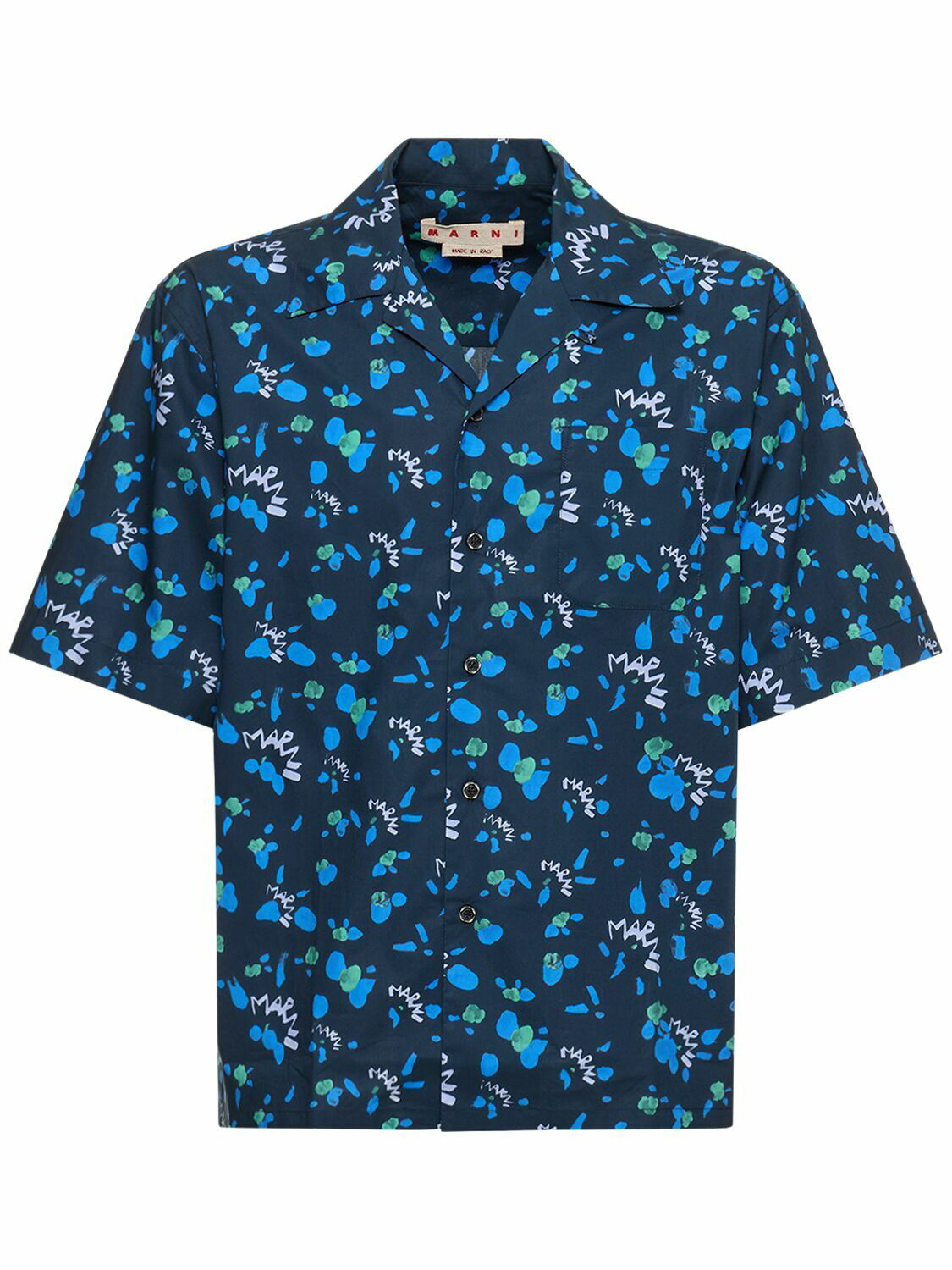 Marni button-up cotton shirt - Blue