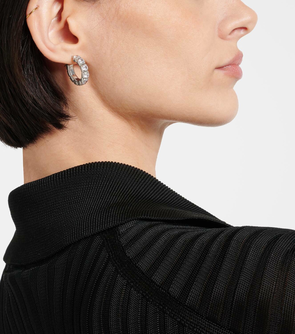 Jil Sander Zirconia hoop earrings Jil Sander