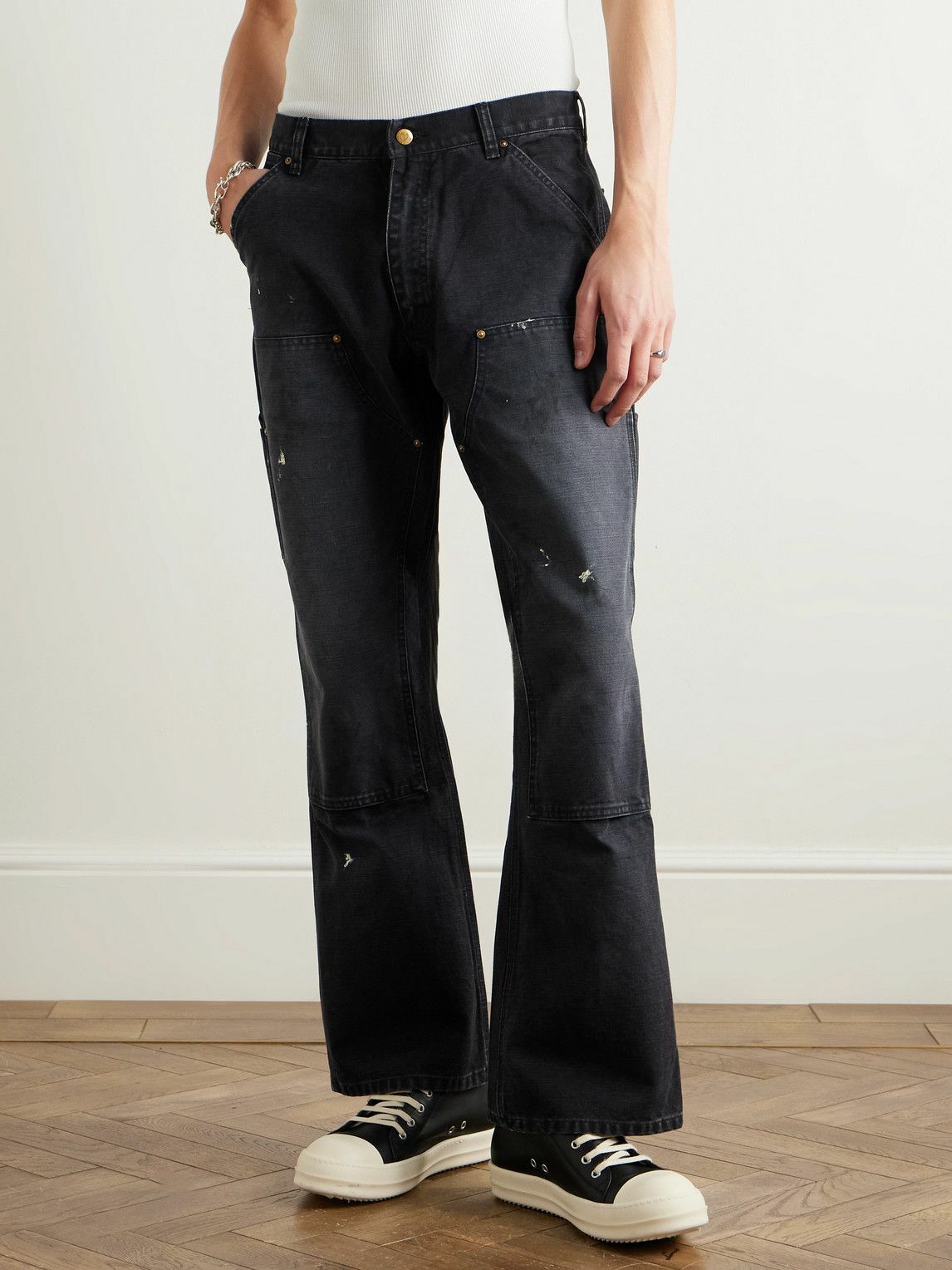 パンツ SAINT Mxxxxxx DOUBLE KNEE PANTS SAINT Mxxxxxx Double Knee Duck Pants （Black） - Osaka