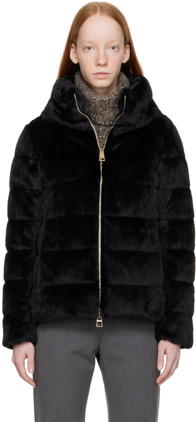 Photo: Herno Black Lady Faux-Fur Down Jacket