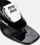 Miu Miu Patent leather thong sandals