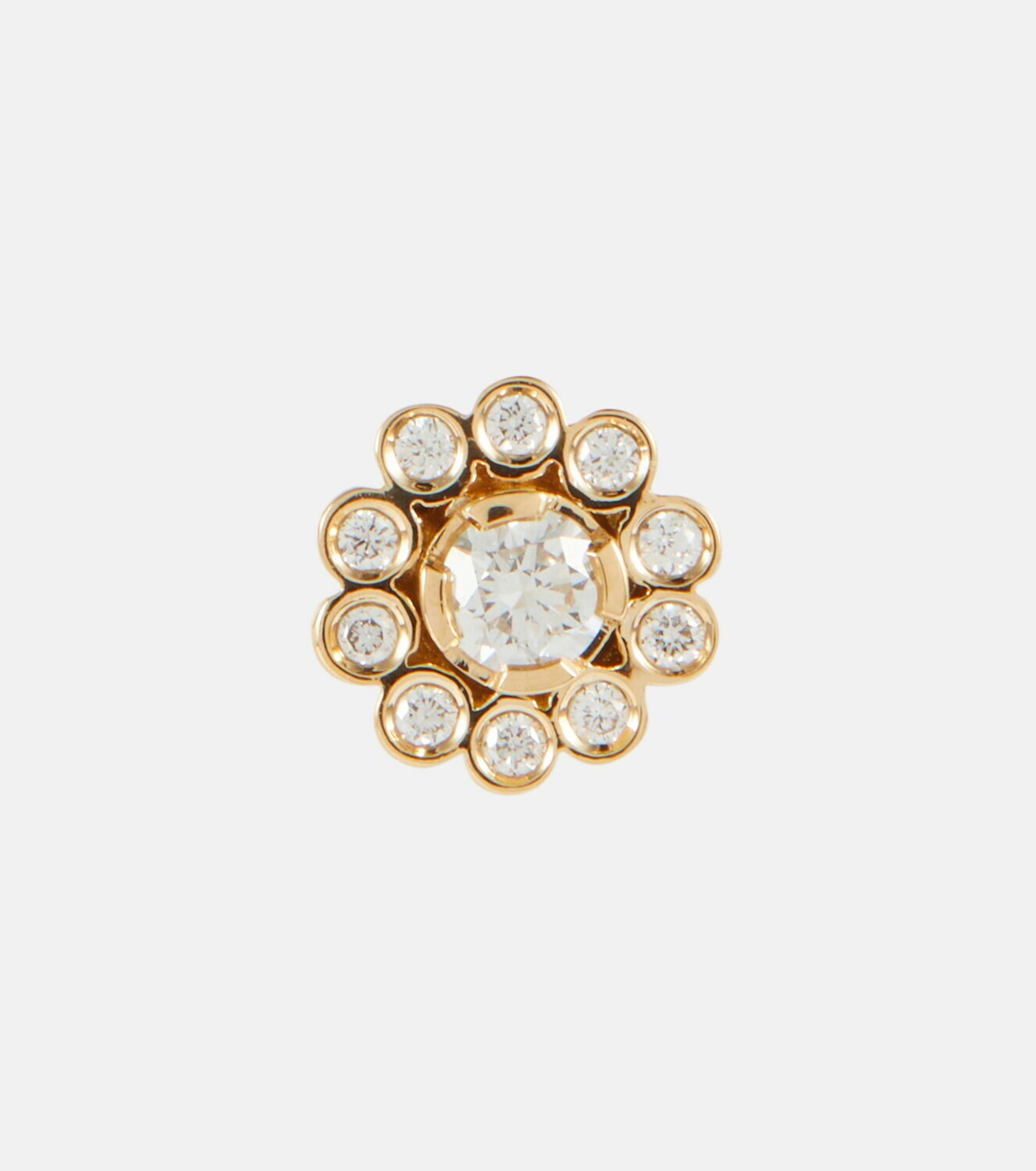 Sophie Bille Brahe Soleil de Fleur 18kt gold single earring with ...