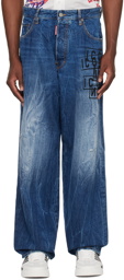 Dsquared2 Blue Icon Stamps Eros Jeans