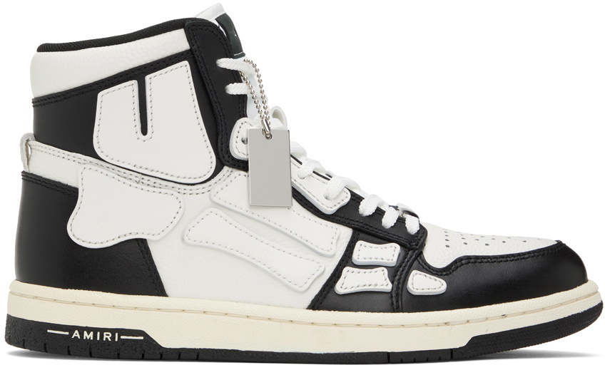 AMIRI Black & White Skel Top Hi Sneakers