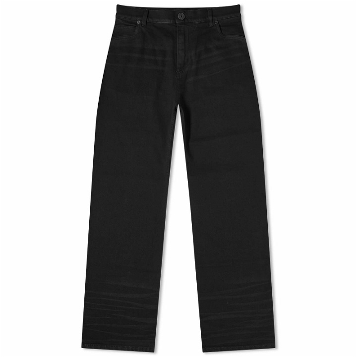 Photo: Balmain Men's Regular Denim Jeans in Black Wash