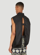 Open Back Sleeveless Jacket in Black