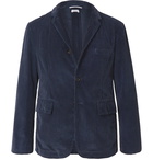 Thom Browne - Navy Slim-Fit Unstructured Garment-Dyed Cotton-Corduroy Suit Jacket - Navy