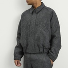 Sage Nation Men's Wool Jiji Jacket in Dark Grey Herringbone