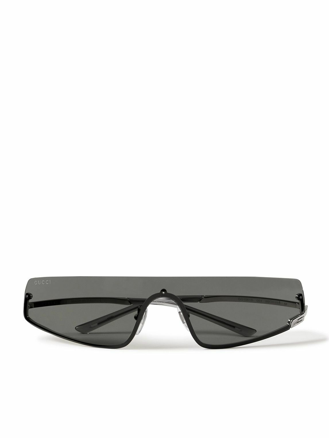 Photo: Gucci Eyewear - D-Frame Silver-Tone Sunglasses