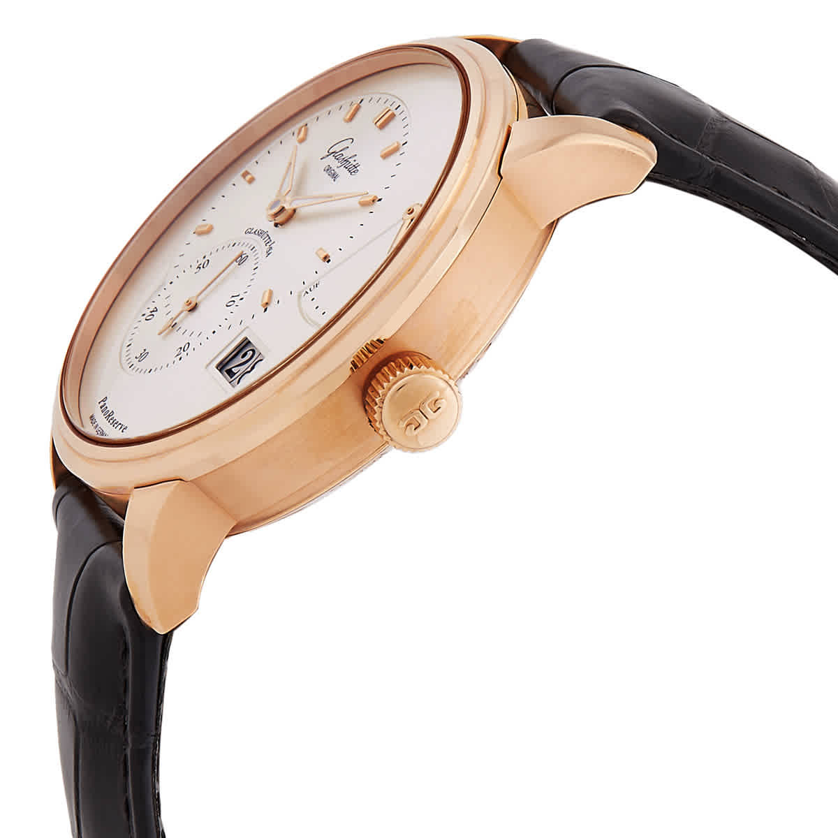 Glashutte PanoReserve Galvanised Silver Dial Mens Watch 65-01-25-15-04