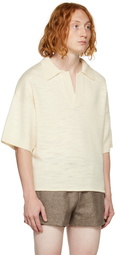 King & Tuckfield Off-White Oversized SL Polo